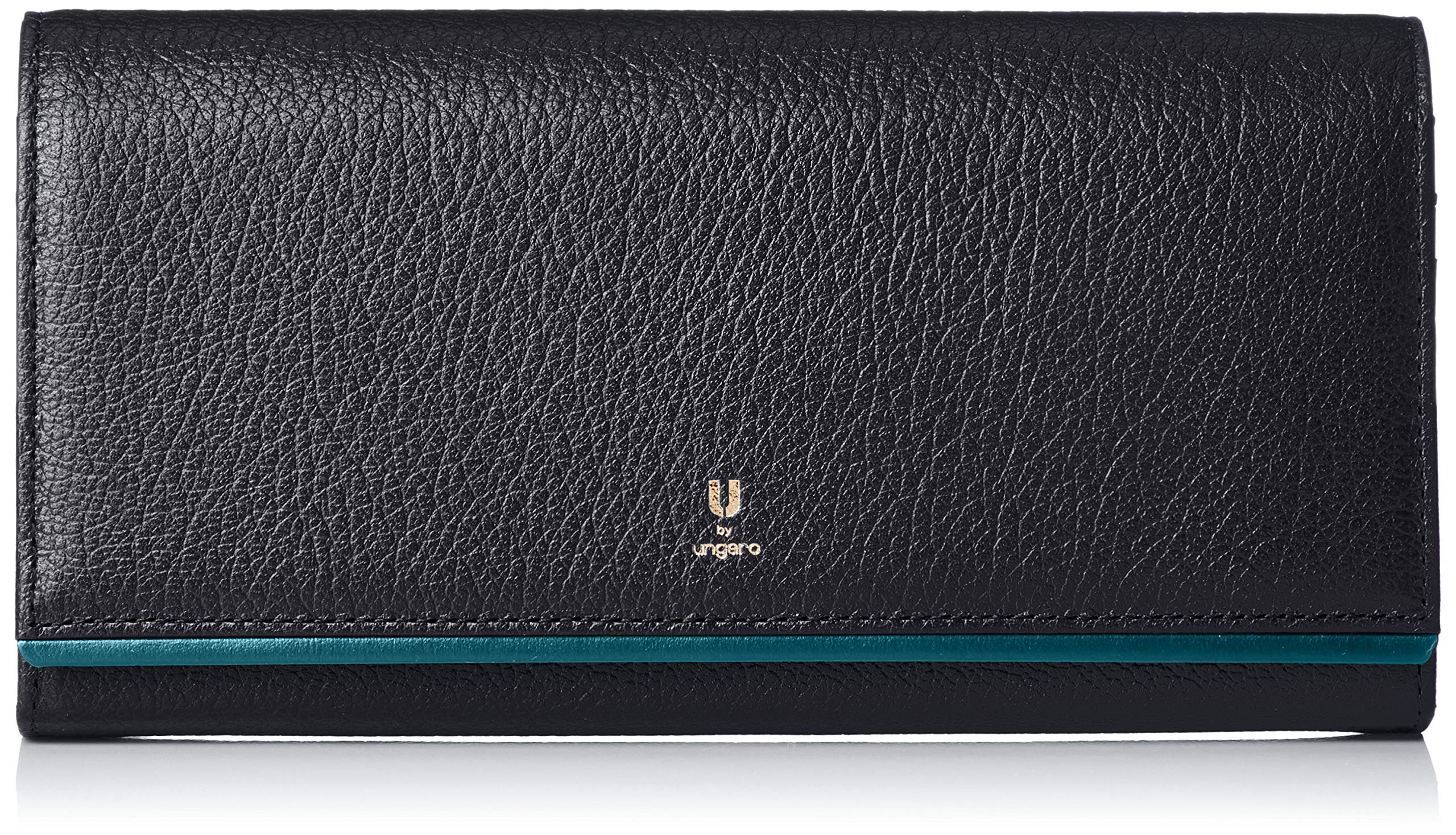 Длинный кошелек U by Ungaro  Sofia , Коровья кожа с тиснением Gordo, Устойчив к пятнам, Застежка на двойную кнопку, Двухцветный дизайн с подкладкой в горошек,
