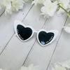 2Pcs Till Death Do Us Party Sunglasses Bachelorette Party Favors Bride Bridesmaid Heart Glasses Spooky Goth Wedding Photo Prop