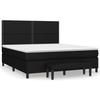 3136535 vidaXL Divan Bed with Mattress Black 180x200 Cm Fabric