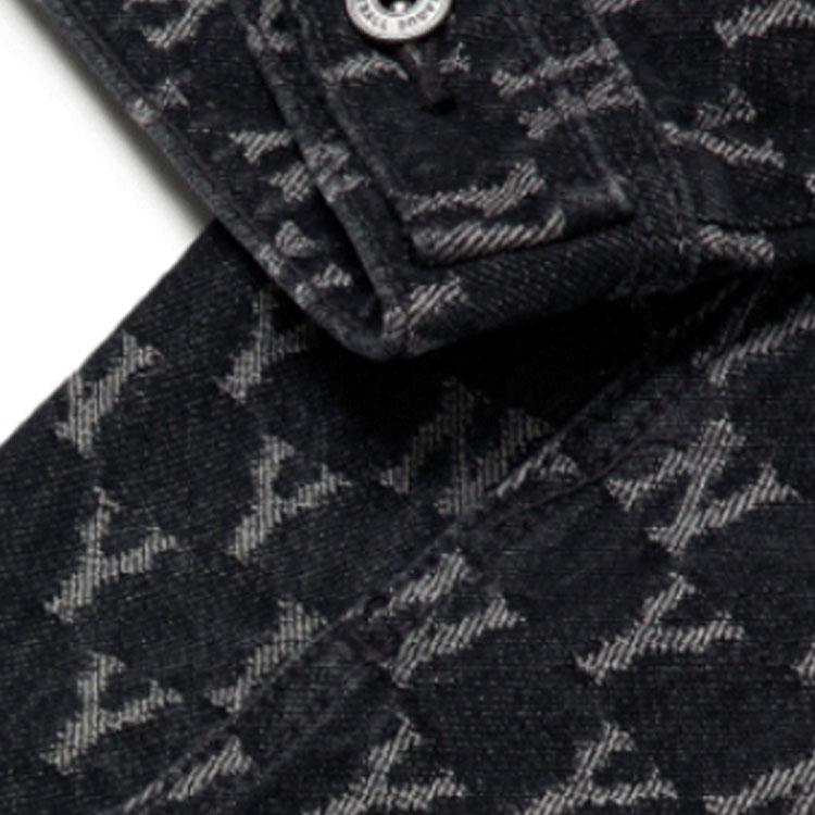 New MLB Old Flower Denim Jackets Women's Dark Gray 3FDKM0321-50GRD