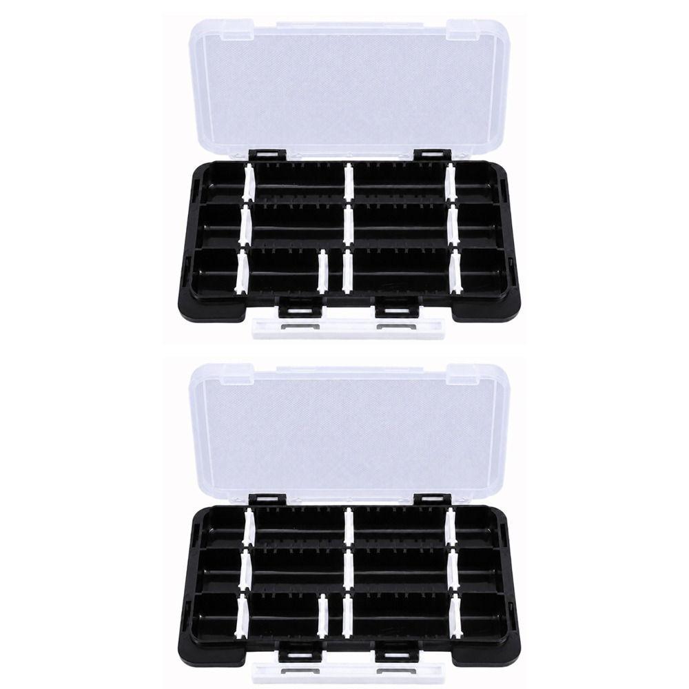 Waterproof Fishing Lure Box Transparent Lid Bait Fishing Box Fishing Bait Box  Baits Storage 2PCS