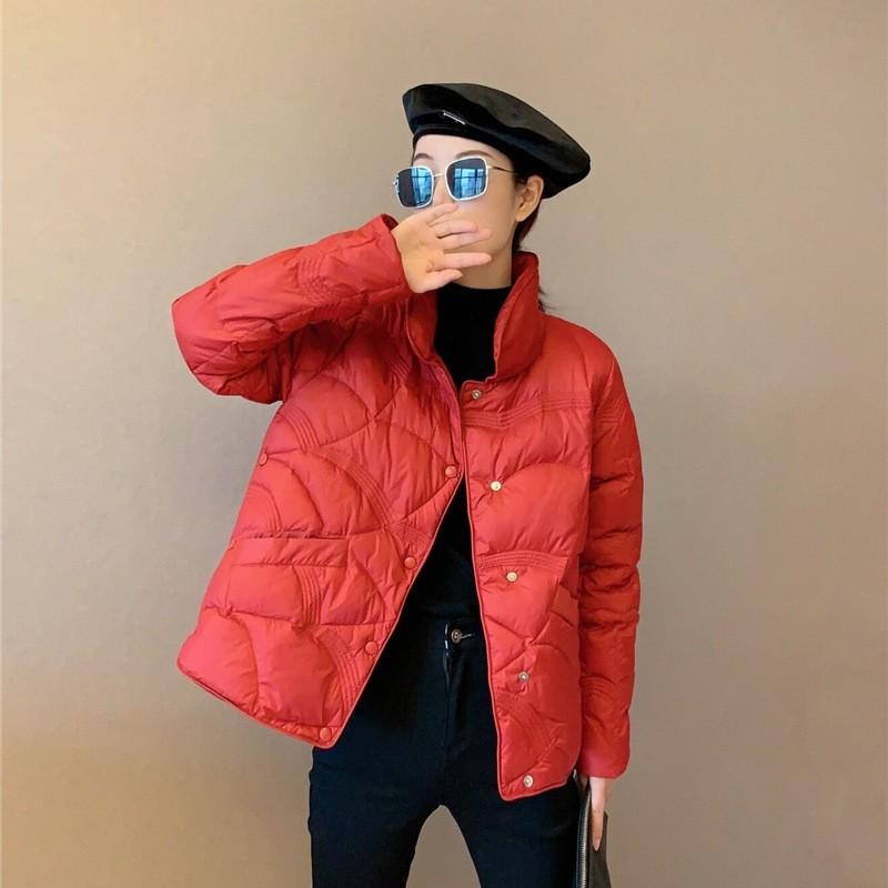 Light Down Jacket Women's Short Autumn and Winter New 90 White Duck Down Small Fashion Foreign Winter Coat Tide