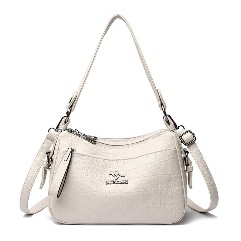 

Повседневная женская сумка, сумка через плечо, модная сумка-ракушка с узором крокодила, сумка через плечо бежевый