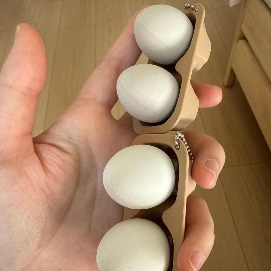 Nordic Style 3D Printed Solid Color Egg Tray Decompression Toy