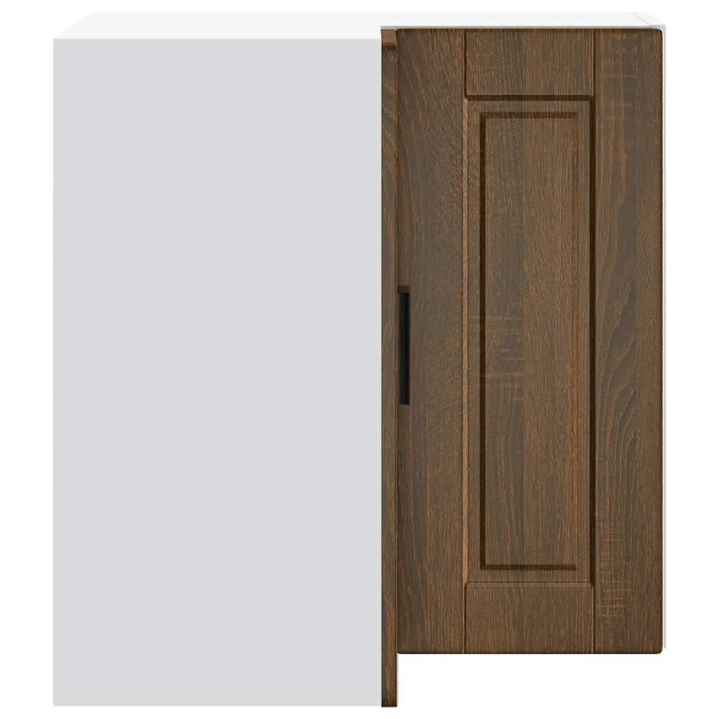 Vidaxl Corner Wall Cabinet for Kitchen, Porto, Brown Oak