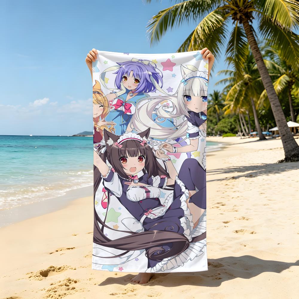 Game N-Nekopara Towel Beach Blanket Towel  For Travel Gym Shower Luxury Lightweight Camping Pool hot