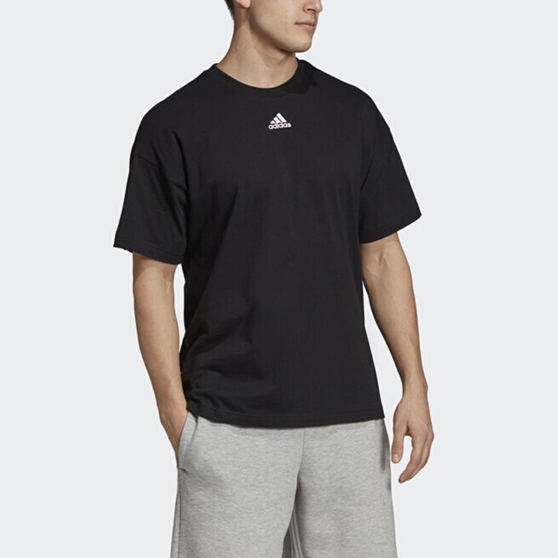 Adidas 3-Streifen Trainings-Rundhals-Kurzarm-T-Shirt Herren Tops Schwarz EB5277
