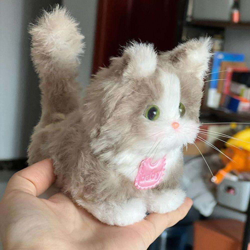 Kawaii Twisty Stick Little Cat Pendant Plush Kitten Pendant Material Package  Girls Children Toys