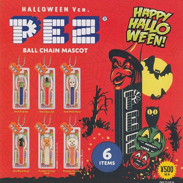 PEZ Kugelkette Maskottchen HALLOWEEN Kompletter Satz von 6 Versionen