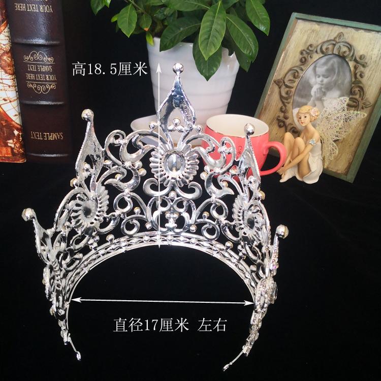 NZ1118 High Quality Fashion Crown Tiaras Big Crowns Women Rhinestones Princess Large Crown Hair Jewelry