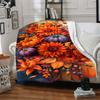 1pc Autumnal Bouquet Blanket, Lightweight Flannel Throw Blanket for Sofa, Bed, Travel, Camping, Living Room, Office, Couch023