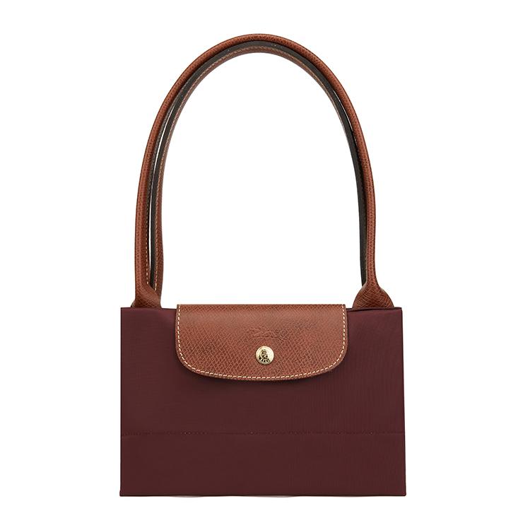 Longchamp Le Pliage Double Handle Zipper Closure Recycled Canvas Tote Shoulder Bag Women Bags Brown 1899089P87