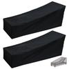 Garden Sunbed Cover Waterproof, Heavy-Duty Patio Furniture Cover for Sun Lounger, Windproof UV Protection