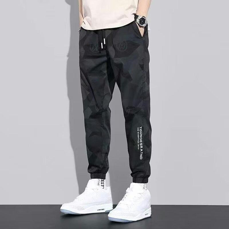 Camouflage nine-point pants men's summer thin loose-fitting casual overalls