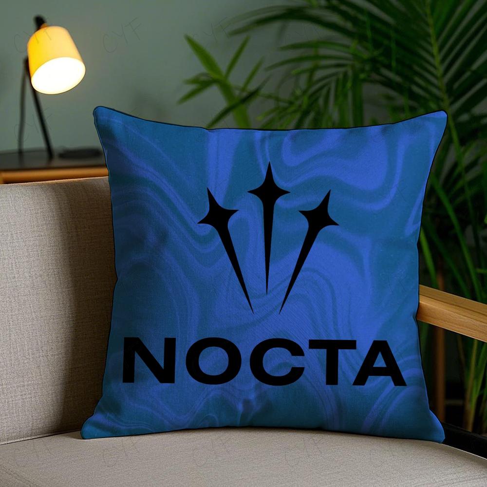 Nocta Fashion Luxury N-NoctaS-S Pillow Case Anti-dustmite Pillowcase Invisible Zipper Silky Short Plush Sofa Cushion Cover