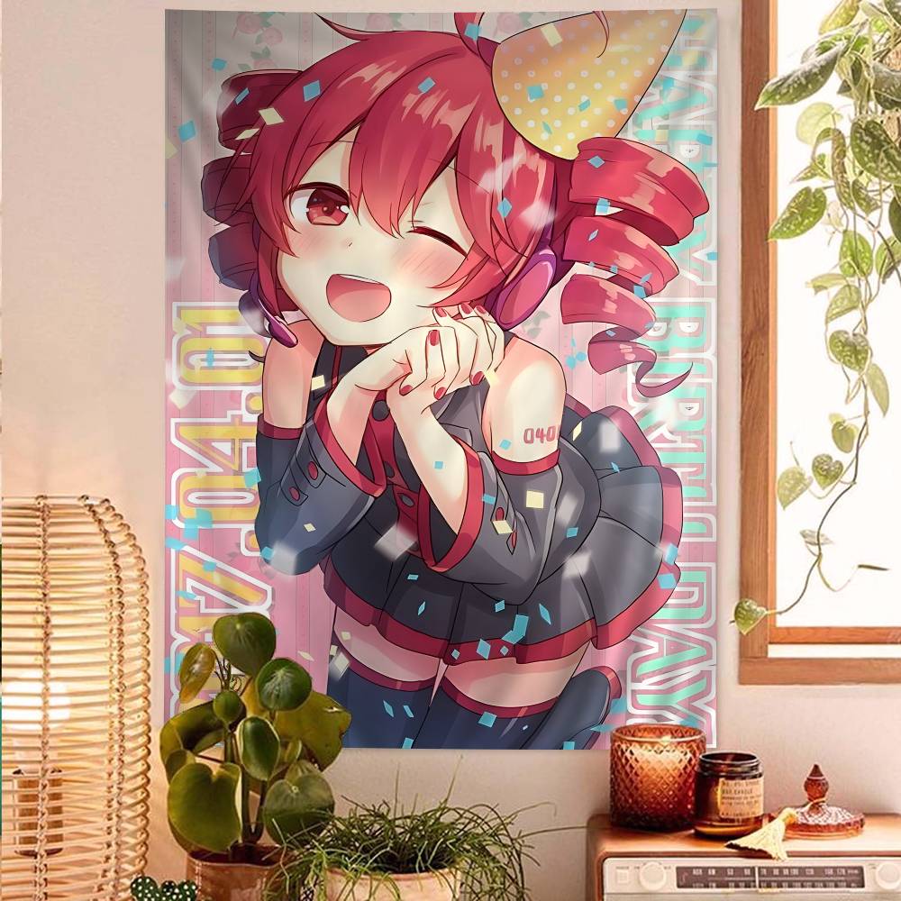 

Popular Virtual Singer Kasane Teto Printed Large Wall Tapestry Art Science Fiction Room Home Decor Decor Blanket 74x94cm(29x37in)