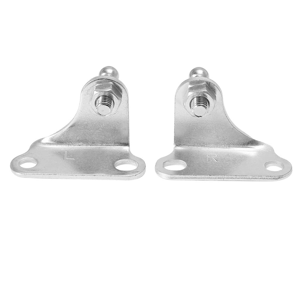 X AUTOHAUX Vehicle Ball Bolt Mounting Bracket Ball Stud Mounting Bracket 10mm Silver Tone for Gas Strut Shocks with Screws 4 Sets