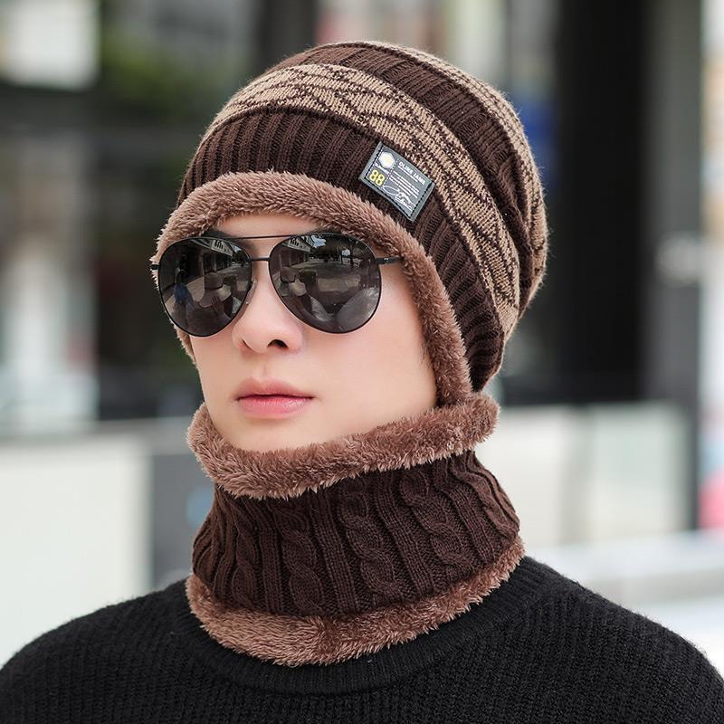 

1PC Thickened Durable Cold Windproof Proof Breathable Fleece All-Season Knit Hat Soft Lined Plush