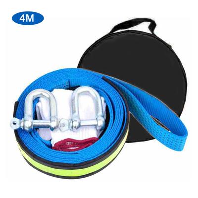 Câble de remorquage à treuil 8 tonnes Sangle de remorquage Corde de remorquage de voiture avec crochets Pour kit de sangle de récupération de voiture robuste Remorquage hors route