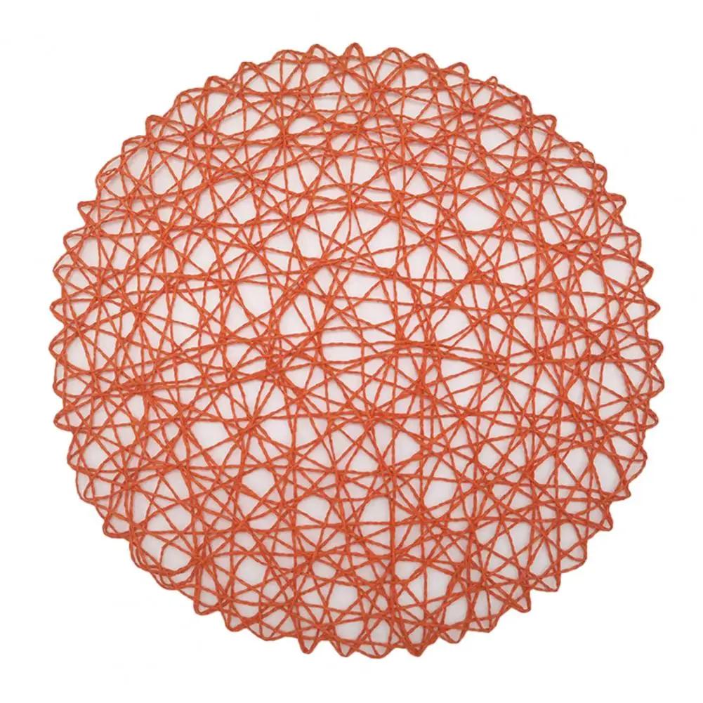 

38 см бумажная чаша коврик вязание крючком тканые салфетки для столовых приборов волокна салфетки для столовых приборов для кафе украшение стола дома кухонные принадлежности 38cm оранжевый