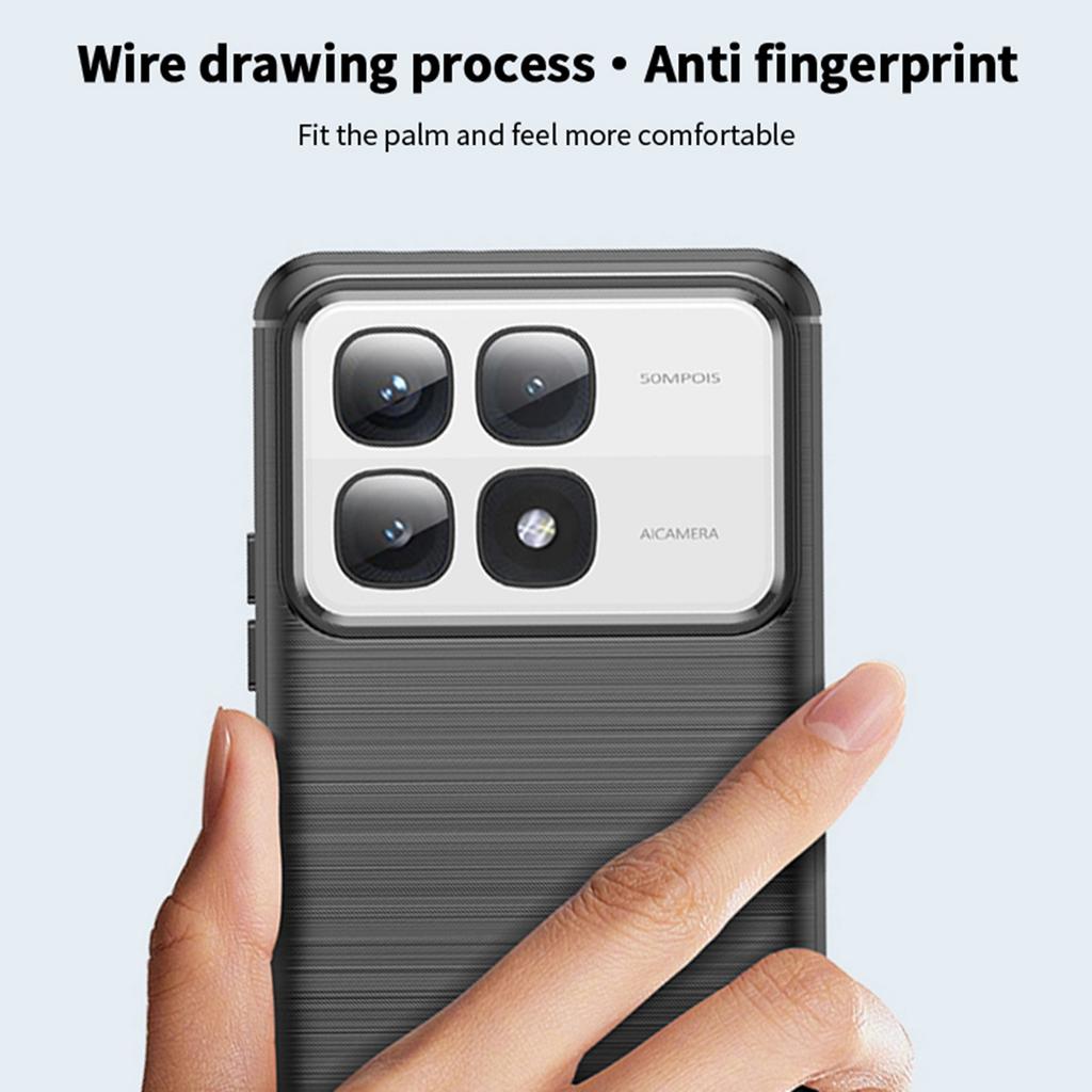 MOFI JK TPU Series-1 For Xiaomi Redmi K70 Ultra Case Carbon Fiber Texture TPU Soft Phone Cover