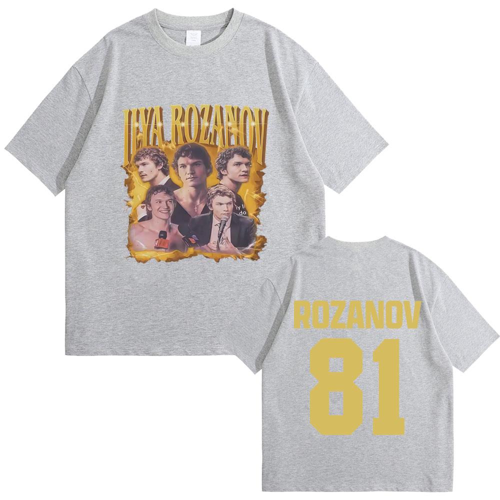 Heated Rivalry Ilya Rozanov Hollanov 81 Merch T Shirts Unisex Women Fashion Vintage Oversized Crewneck Tshirt Male Casual Tshirt