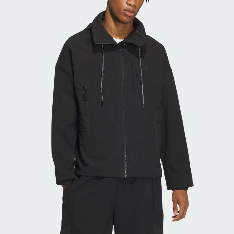 Adidas Future Style Jacket Reflective Stripes Color Block Sports Casual Hooded Jacket Men Jacket Black IM9059