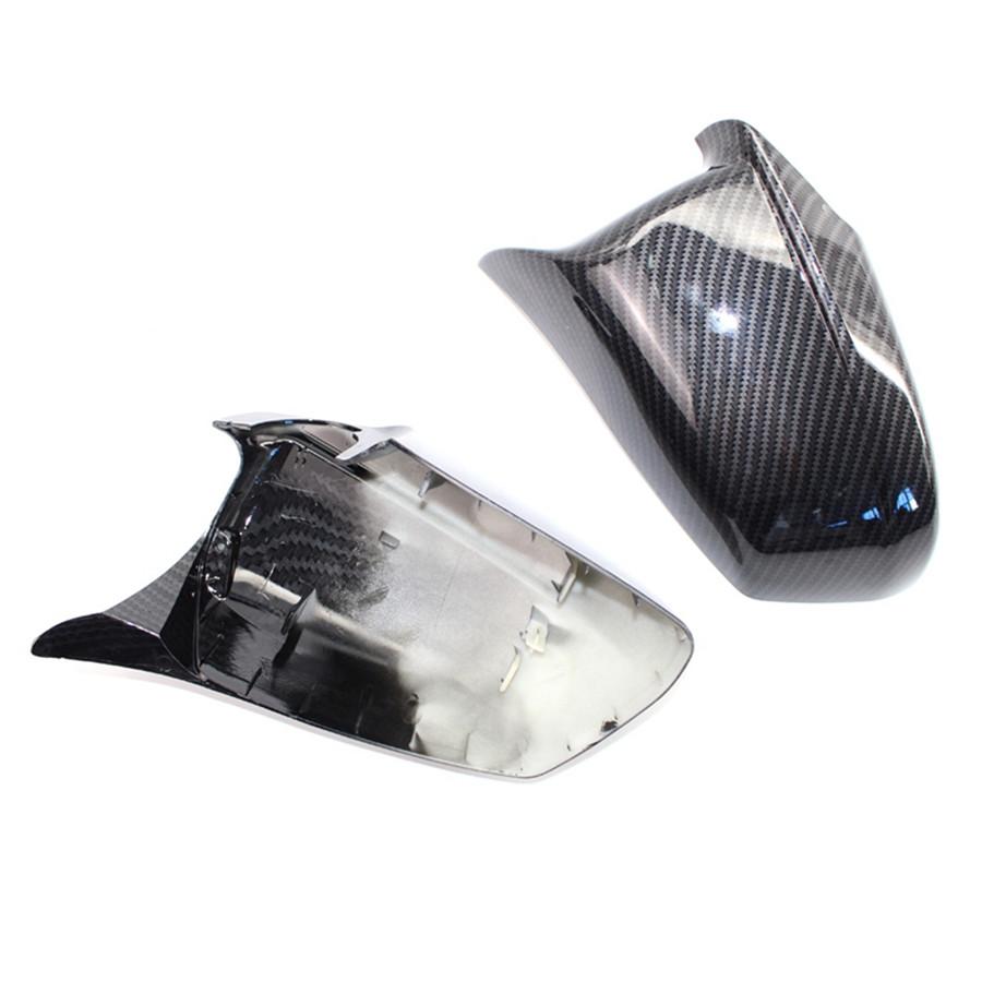 Carbon Fiber Look Door Side Wing Mirror Cover Cap For BMW 5 Series F10/F11/F18 Pre-LCI 2011-2013
