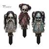 Weather Resistant Yard Decor Halloween Scarecrow Garden Stake, 2D Flat Creepy Zombie Ornament, Spooky Doll Horrifying Lawn Ornaments Decoration, Scary