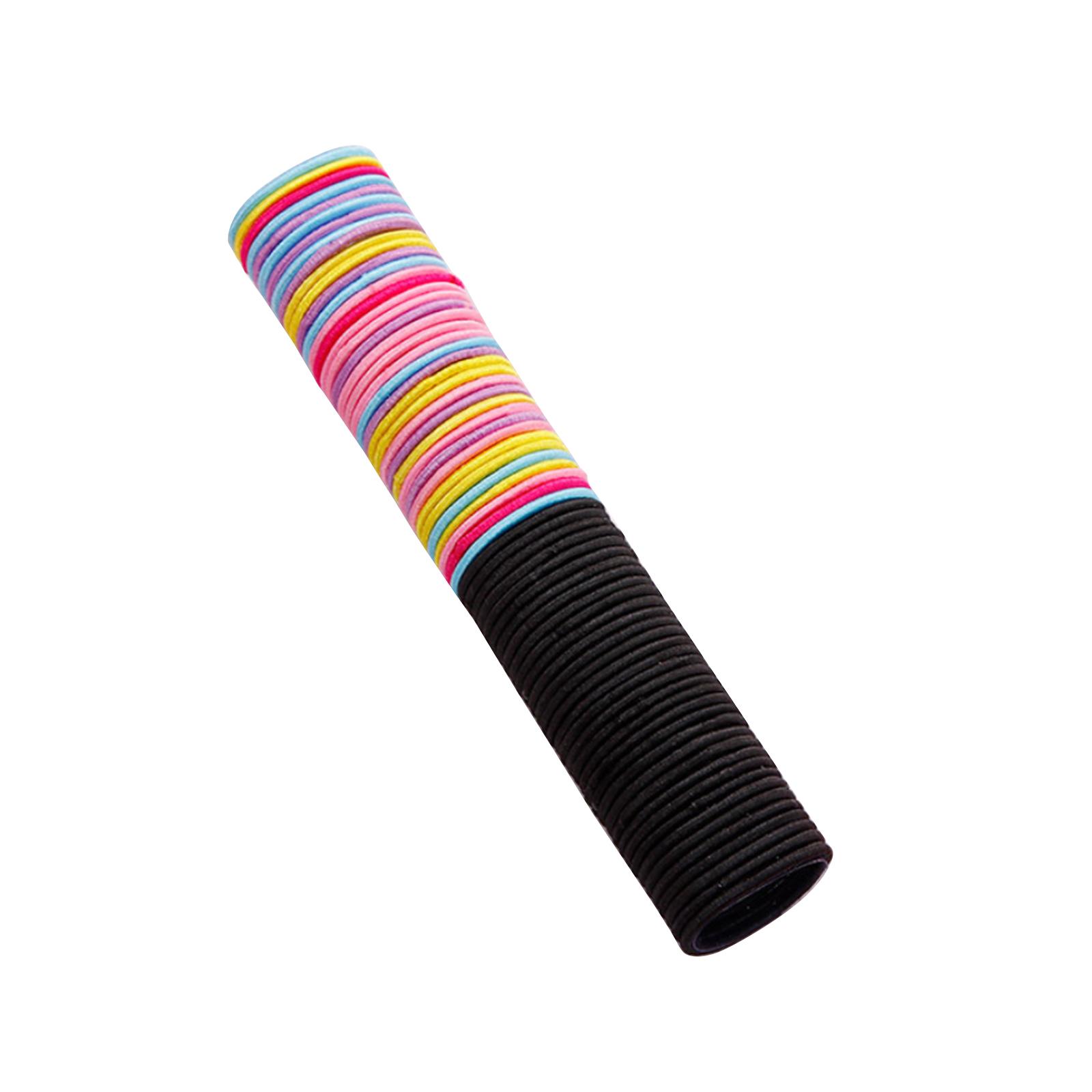 

50 шт., красочные нейлоновые эластичные петли для волос для девочек, набор завязок для волос, повязка на голову для детей, хвостик