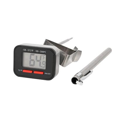 Watchget Thermomètre pour pot d'égouttage, thermomètre à café, thermomètre pour mousseur à lait, thermomètre de cuisine, numérique pour la cuisson, la tempura, la viande, le bain, le lait, etc., vitesse