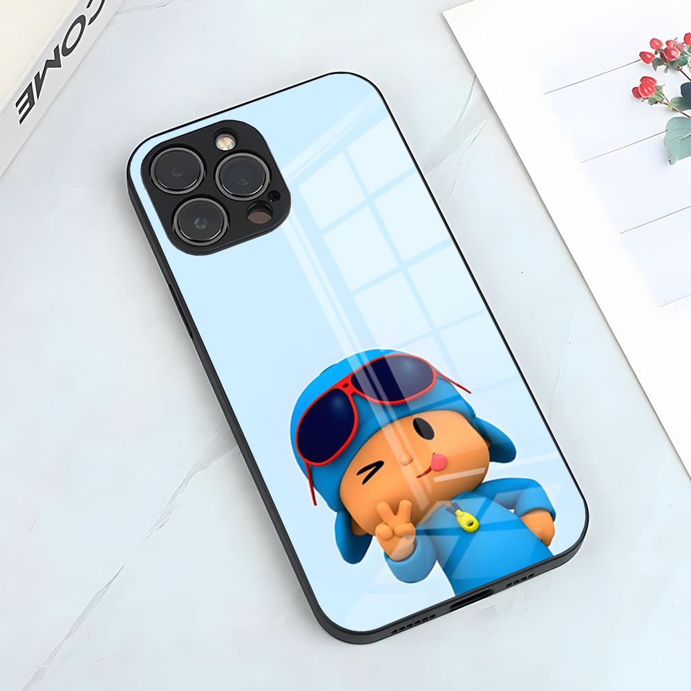 Pocoyo Handyhülle Für IPhone 17 Pro Max 15 Pro 16 14 Plus 12 13 Mini 11 Pro Stoßfeste Glasabdeckung