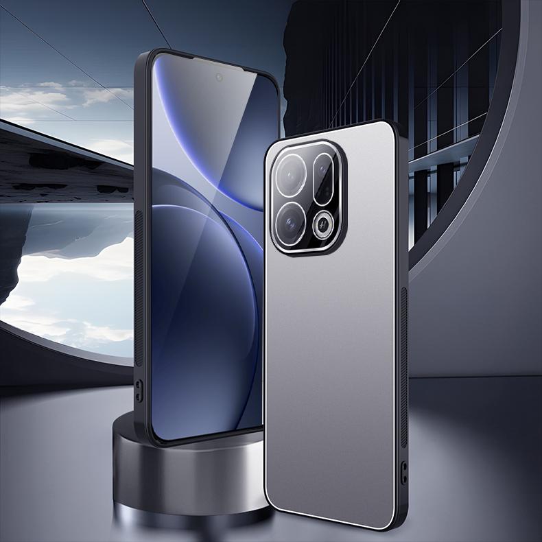 For OPPO Find X9 X9 Pro AG Aluminum Alloy TPU Soft Case with Integrated Lens Anti-Slip Drop-Proof and Anti-Fingerprint