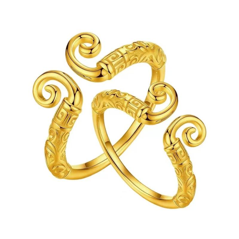 Adjustable Classic Couple Rings Set Rhodium/Gold Plated Brass Open Rings with Zircon Flower Design for Lovers