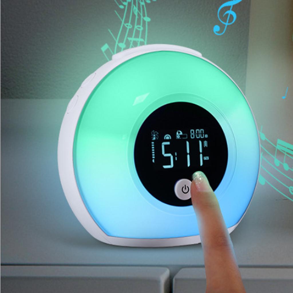 Buy LED Night Light Alarm Clock Bedside Lamp with Bluetooth Speaker Home Supplies for Bedroom at