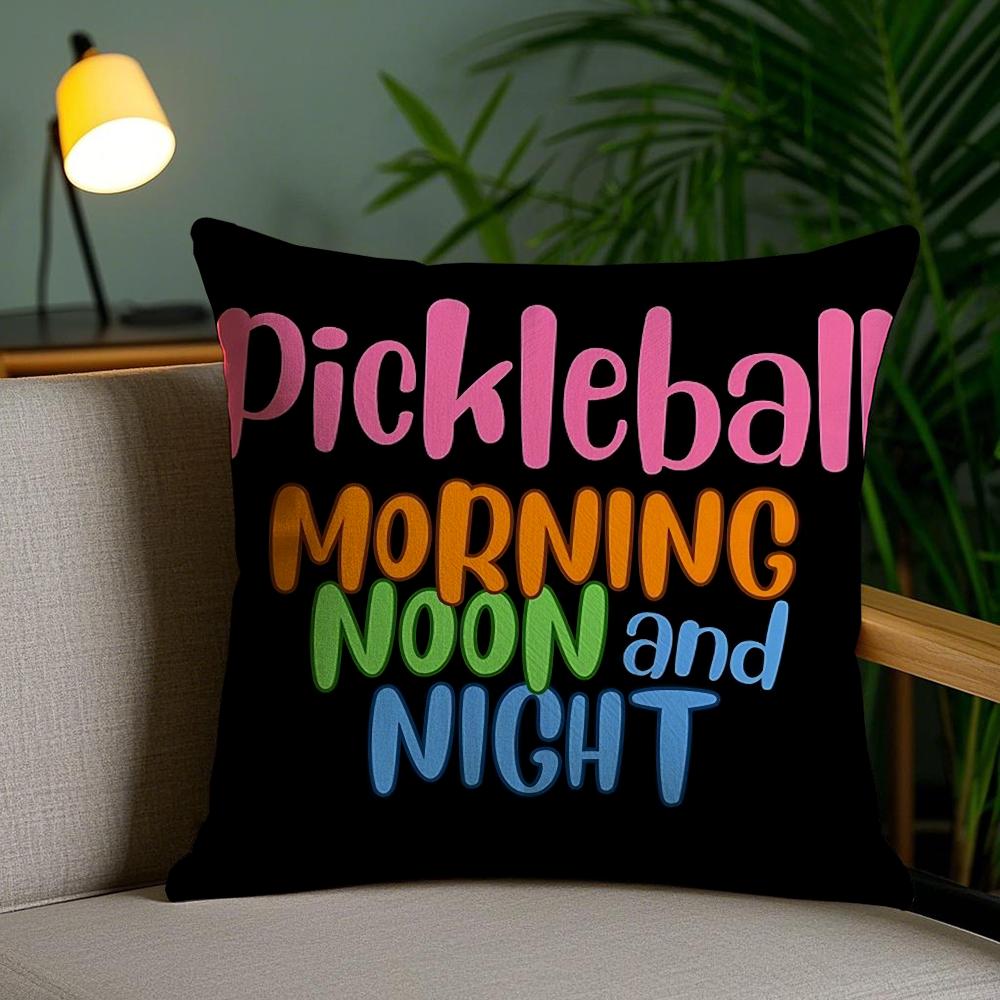 Morning Noon Cushion Cover Plush Fabric Soft Double-Sided Printed Invisible Zipper Sofa Pillow Case Home Decor