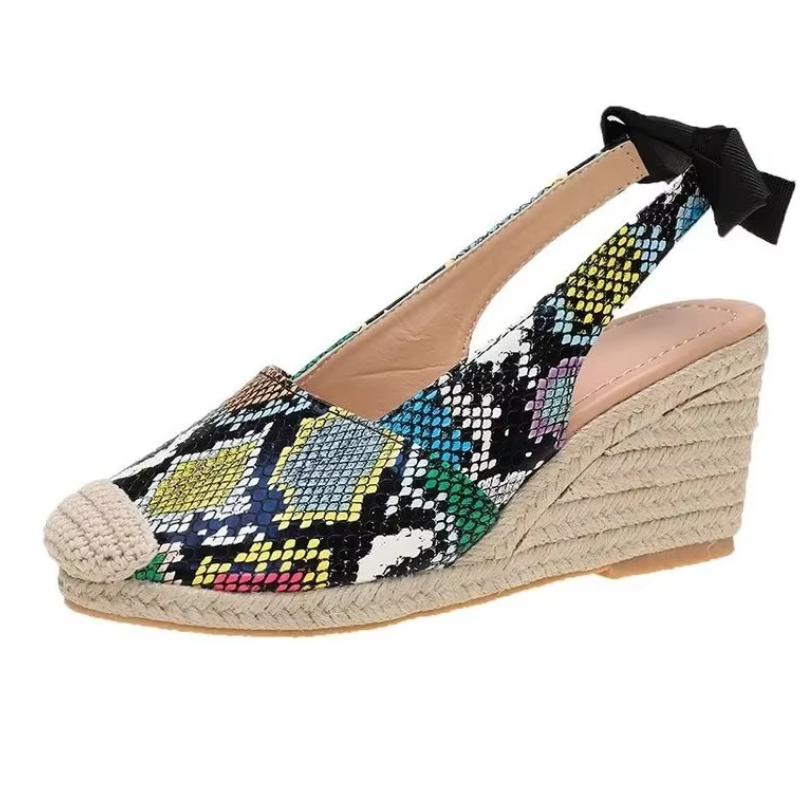 Wedges Sandals for Women Fashion Closed Toe Bandage Espadrille Platform Stylish Slingback Summer Shoes