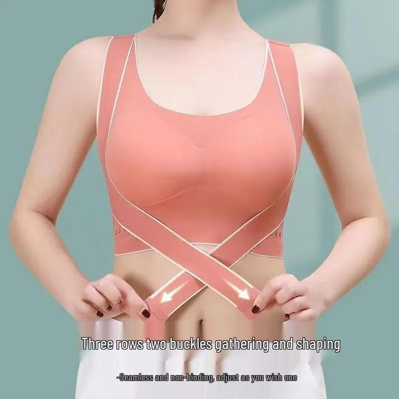 Stoßfester trägerloser Sport-BH: Übergröße, Bügellos, Anti-Hängebrust, Schönes Rückendesign