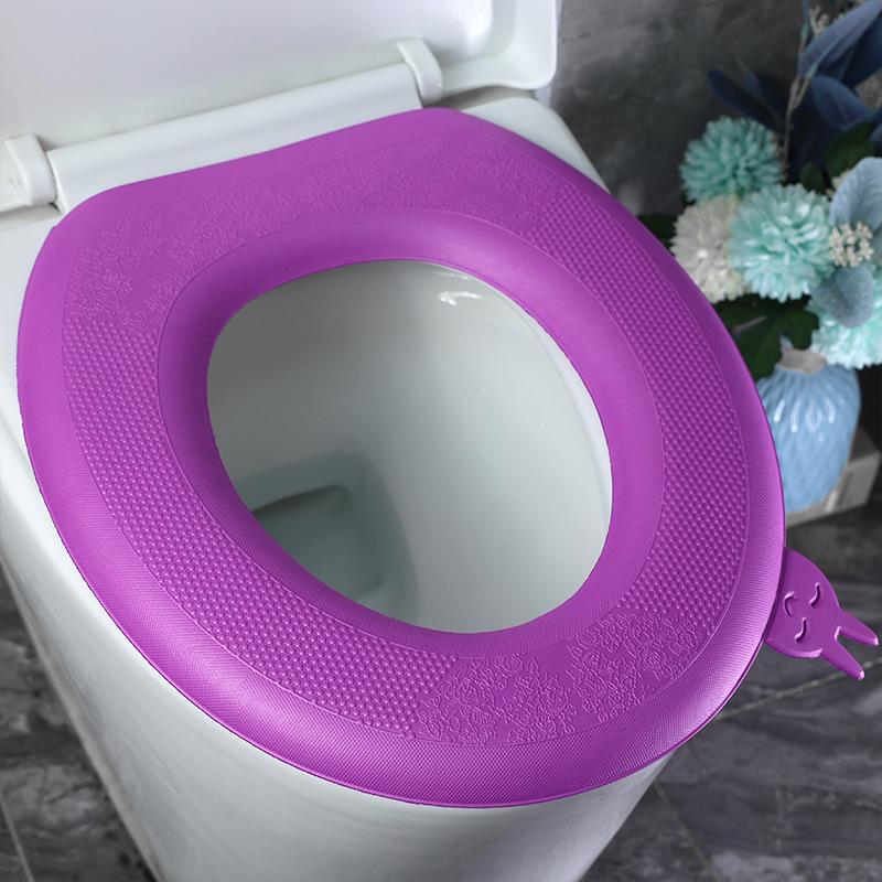 Portable EVA Moisture-Proof Toilet Seat Cover - No Mess, All-Season Adhesive Cushion