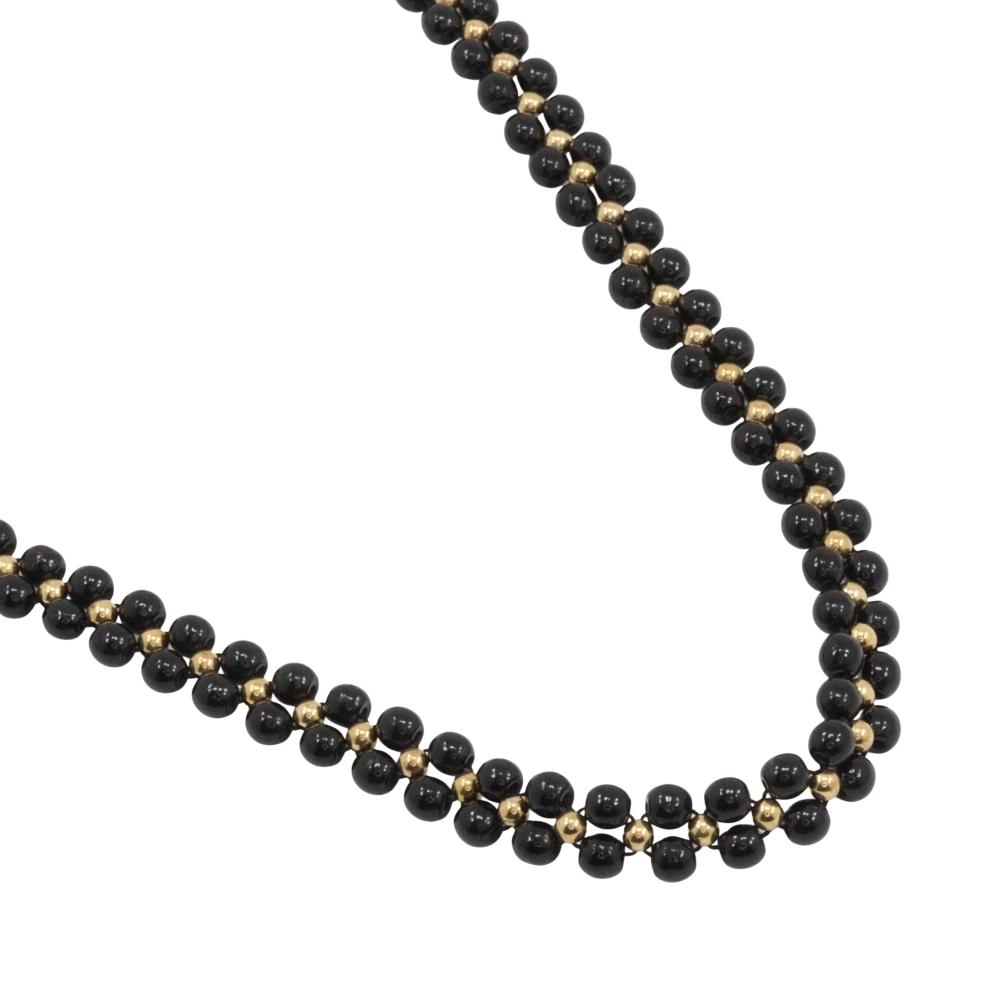 

Necklace black K18 yellow gold/Coral 8.3g Women Used