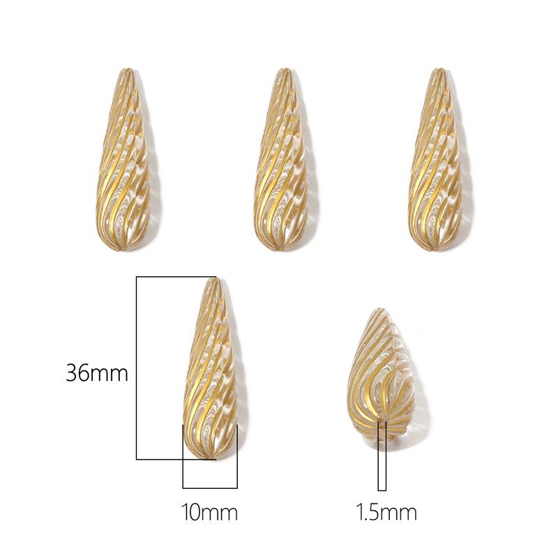 

Акриловые бусины в стиле барокко с золотой росписью для самостоятельного изготовления ожерелий и браслетов