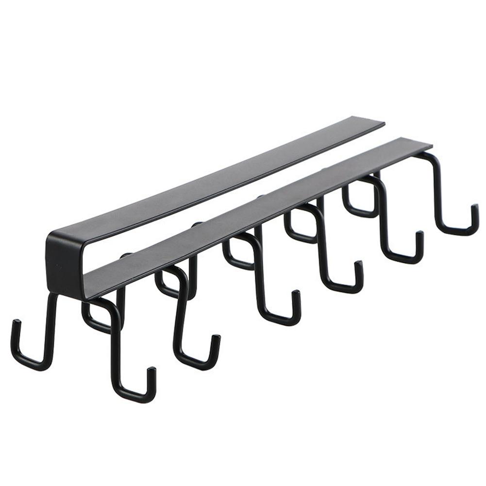 White Storage Hook Frame 25.5*8*7cm Iron Kitchenware Rack