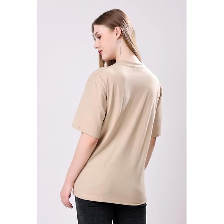 Women’s Loose Fit Graphic Printed Breathable Summer Oversized T-shirt Combo of 2