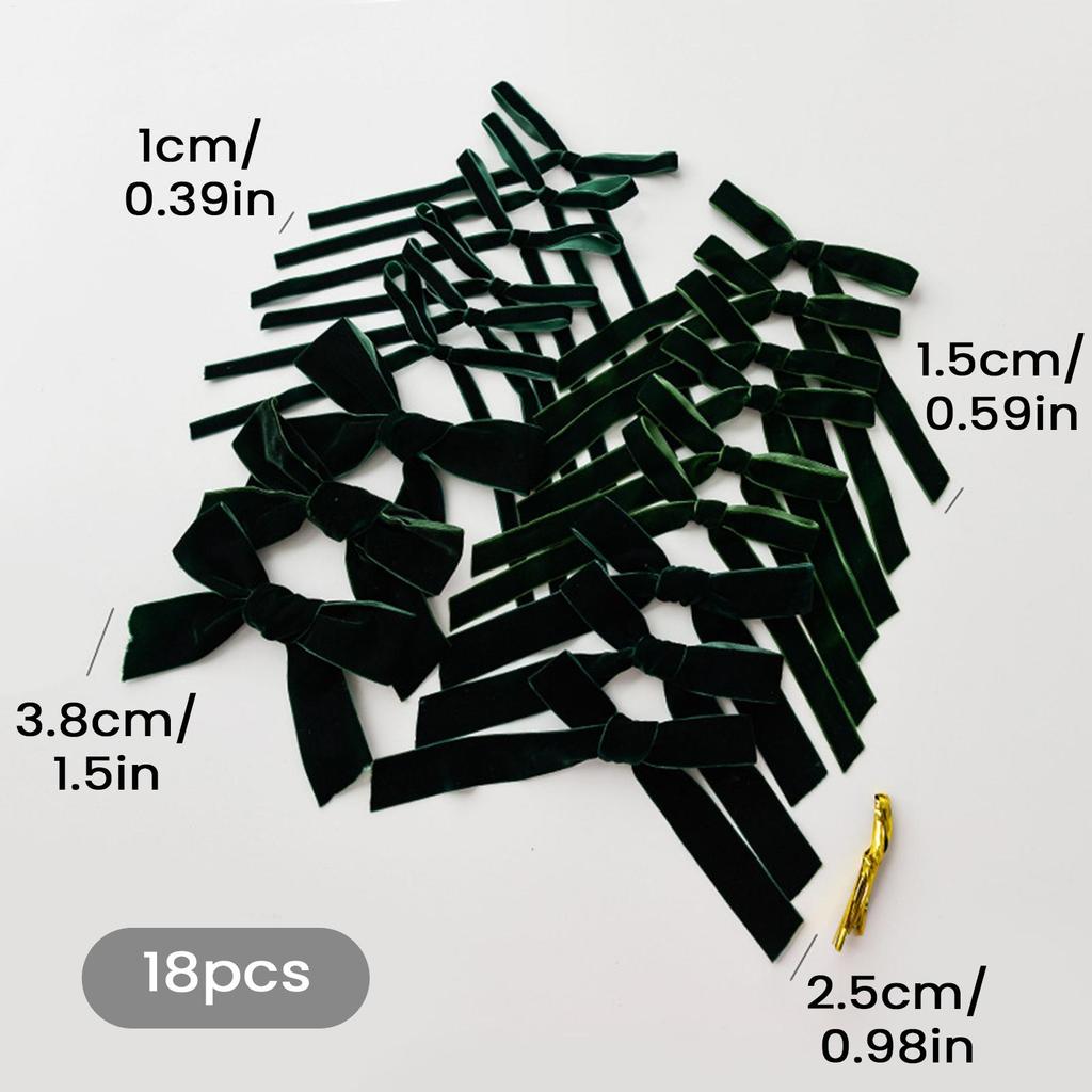 Velvet Bows For Christmas Tree 18 Pieces Rustic Decorative Christmas Ornaments Ribbon Bows Home Party Supplies For Staircase