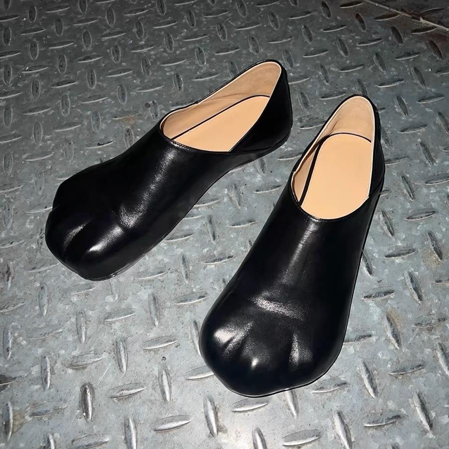 Niche leather cat claw women's shoes shallow mouth single shoes women's flat bottom retro Mary Jane shoes