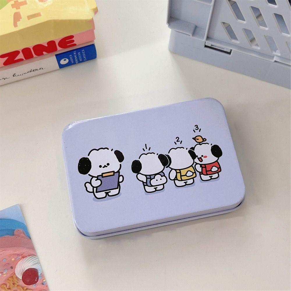Rectangular Tinplate Box Cartoon Small Box Decoration Cute Storage Box  Jewelry