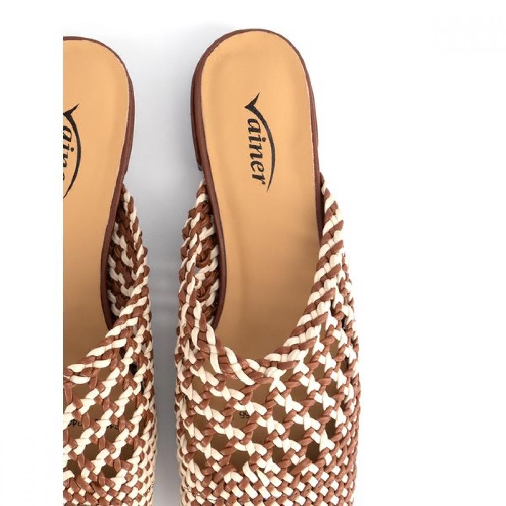 Vainer Women S Summer Slipper dreSS Brown Samm012bt