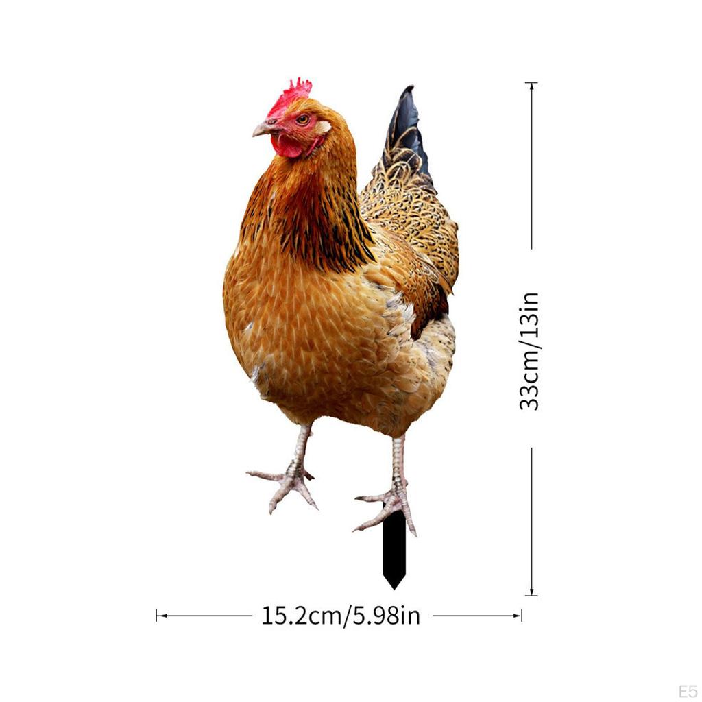 Kurczak dekoracyjny ogrodowy palik zwierzęcy zabawny kura akrylowy dekoracja ogrodowa ozdoba na ścieżkę,