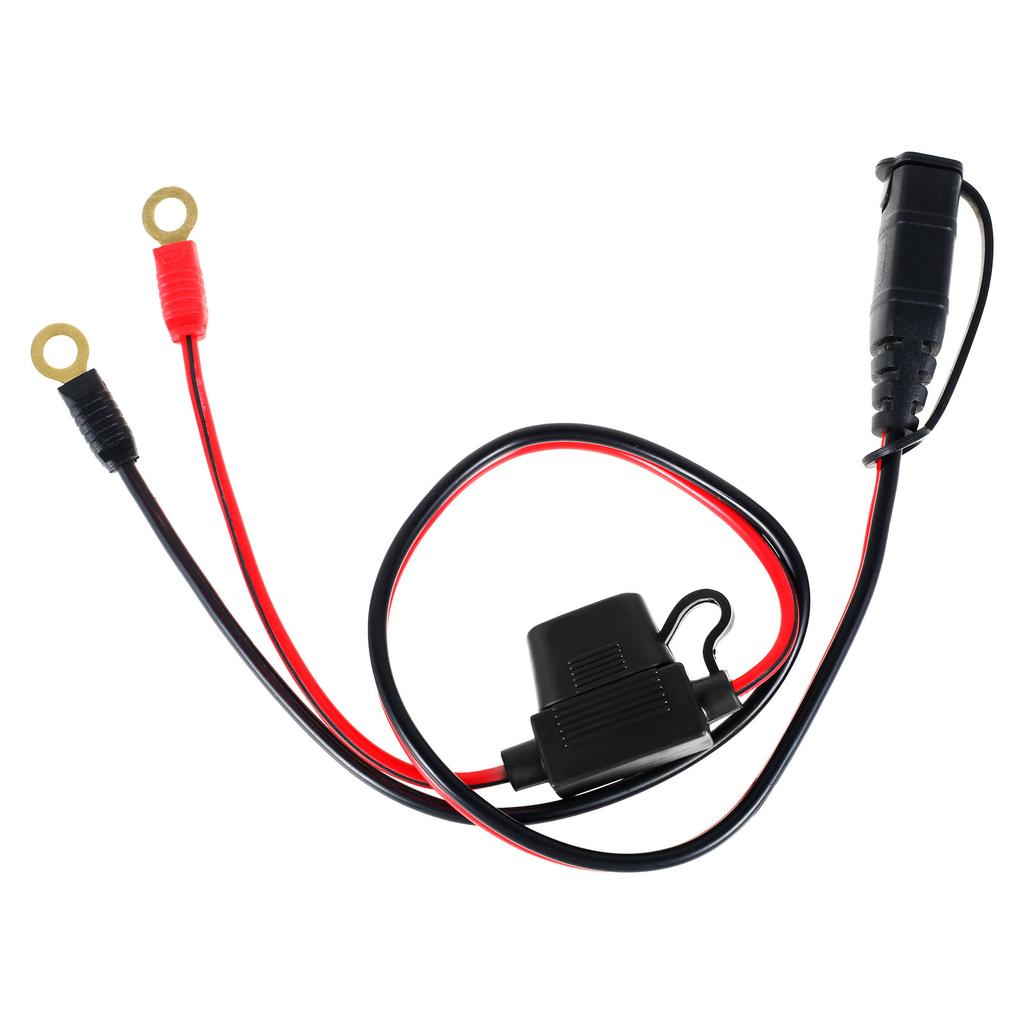 2Pcs Wires Harness Safe PVC Smart Batteries Trickle Charger Cable 16AWG Easy Installation Wiring Harness for Extended Charging