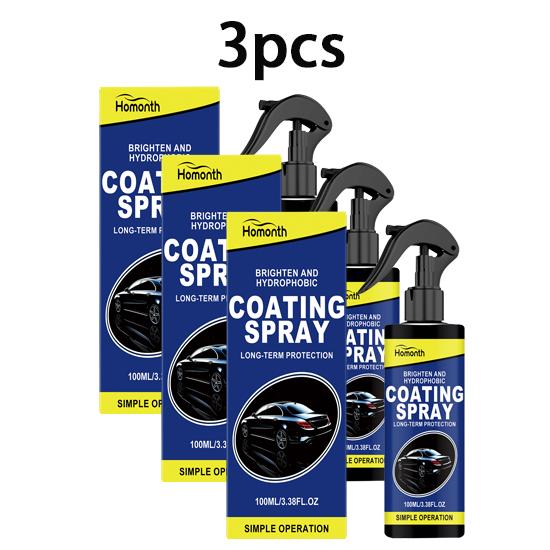 Homonth Car Care Coating Spray Brightens the Body Maintenance Paint Surface, Convenient Refurbishment Care Agent 100ml